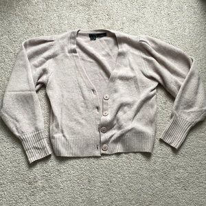 360 Cashmere Puff Sleeved Cardigan